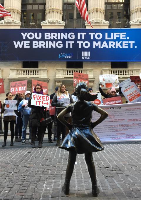 MSF protests at Wall Street after J&J announces 2019 sales increase