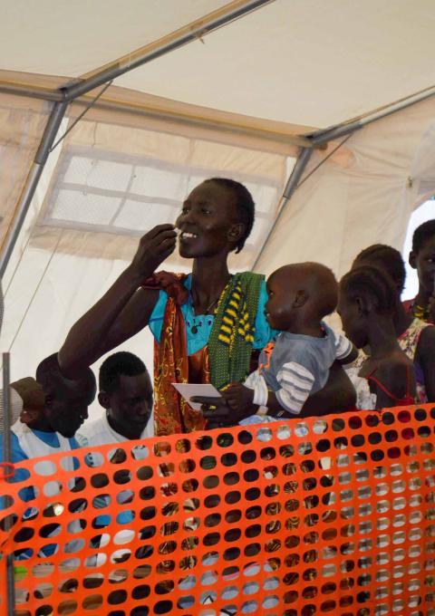 Juba, South Sudan. Cholera vaccination at the Protection of Civilians (PoC) site in Tomping.