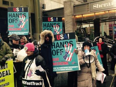 TPP demonstration in New York City, USA